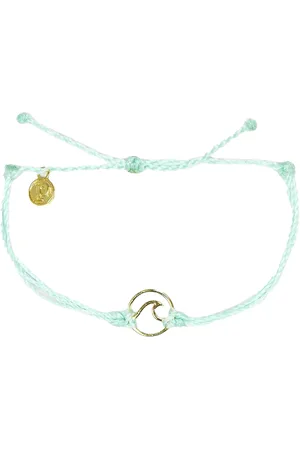 Pura Vida Wave Gold Bracelet in Seafoam