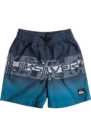 Quiksilver Boys Everyday Wordblock Volley Shorts in Navy Blazer