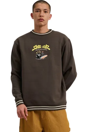 Santa Cruz Winkowski Surf Front Sweatshirt in Washed Black