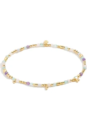 Joma Jewellery Multi Stone Anklet in Gold