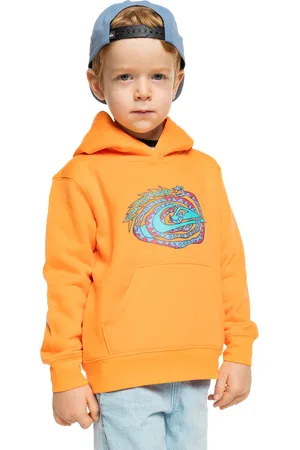Quiksilver Boys Graphic Hoodie in Blazing Orange