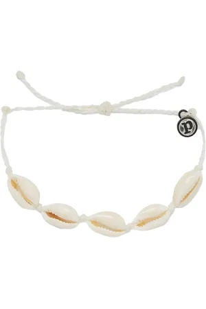 Pura Vida Knotted Cowries Anklet in White