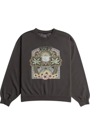 Roxy Girls Lineup Crew Sweatshirt in Phantom