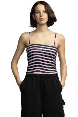 Santa Cruz Strip Vest in Black Wave Stripe