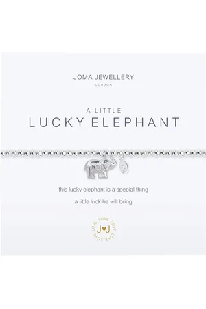 Joma Jewellery A Little Lucky Elephant Bracelet in Silver