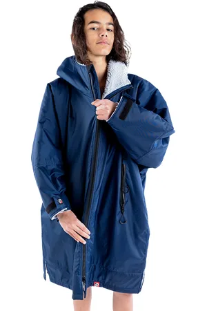 Dryrobe Kids Advance Long Sleeved in Navy & Grey