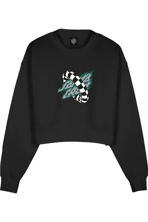 Santa Cruz Goal Flame Front Sweatshirt in Black Wash