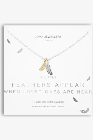Joma Jewellery Feathers Appear When Loved Ones Are Near Necklace in Silver & Gold