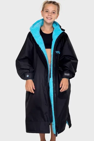 Dryrobe Kids Advance Long Sleeved in Black & Blue