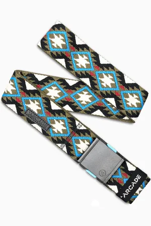 Arcade Vernan Kee Twilight A2 Stretch Belt in Oat & Turquoise