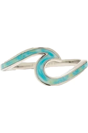 Pura Vida Enamel Wave Ring in Silver