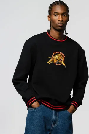 Santa Cruz Salba Tiger Simplfied Front Sweatshirt in Black