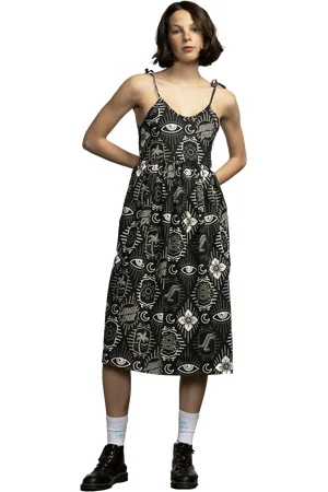 Santa Cruz Patchwork Dress in Black Patchwork