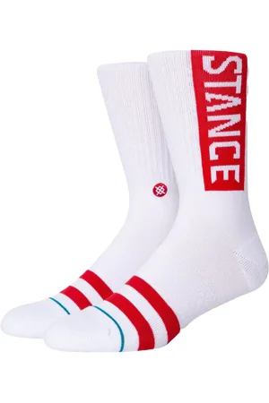 Stance Womens OG Socks in White & Red