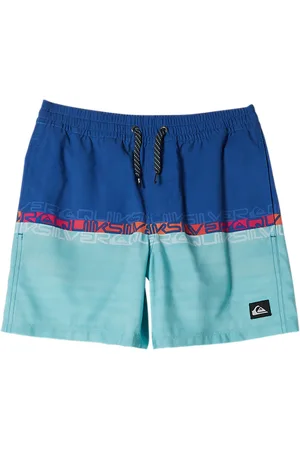 Quiksilver Boys Everyday Wordblock Volley Shorts in Monaco Blue