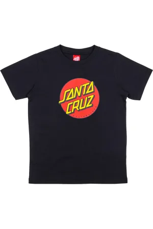 Santa Cruz Boys Classic Dot T-Shirt in Black