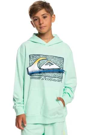 Quiksilver Boys Retro Fade Hoodie in Beach Glass