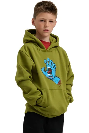 Santa Cruz Boys Screaming Hand Hoodie in Iguana
