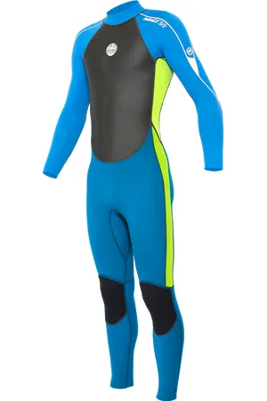 Alder Boys Impact 3/2mm Back Zip Wetsuit in Lime