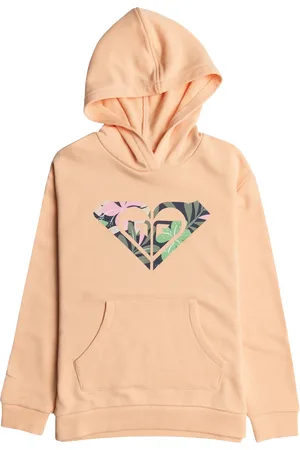 Roxy Girls Surf Feeling Hoodie in Peach Parfait