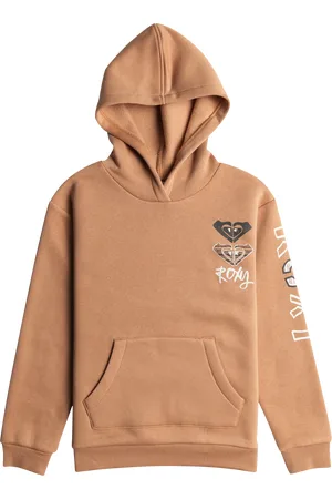 Roxy Girls Surf Feeling Hoodie in Camel