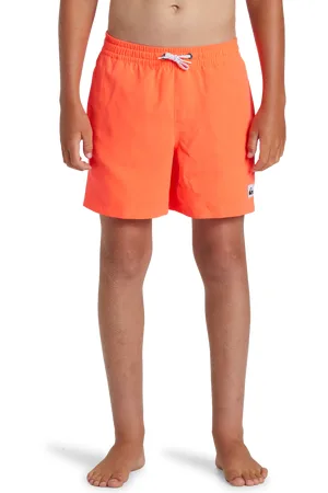 Quiksilver Boys Everyday Solid Volley Shorts in Fiery Coral