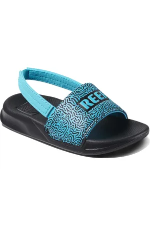 Reef Boys Little One Sliders in Blue Coral