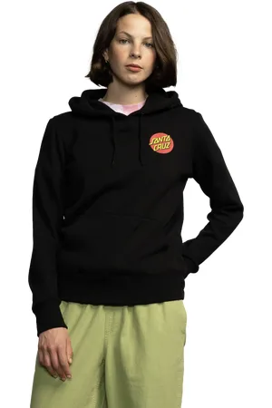 Santa Cruz Classic Dot Chest Hoodie in Black