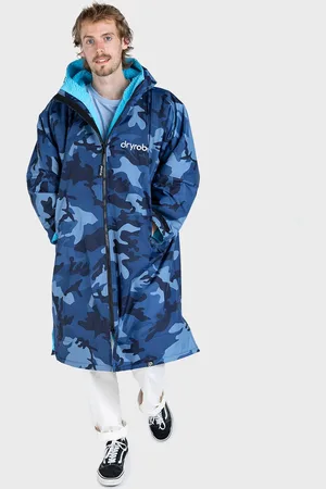 Dryrobe Advance Long Sleeved in Blue Camo & Blue