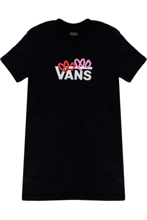 Vans Girls Love Tee Dress in Black