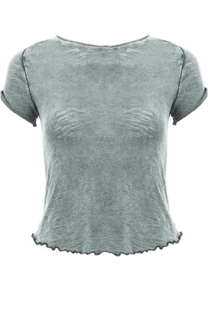 Free People Be My Baby T-Shirt in Washed Army