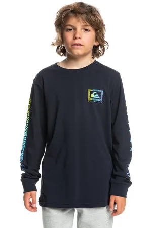 Quiksilver Boys Revival Long Sleeve T-Shirt in Dark Navy