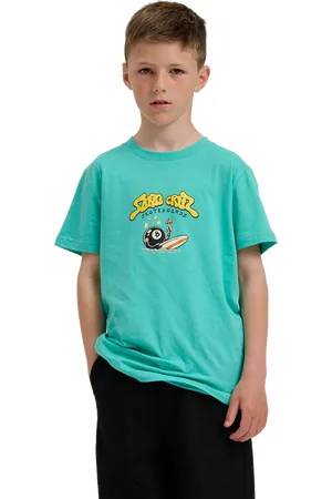 Santa Cruz Boys Winkowski 8Baller T-Shirt in Pool Blue