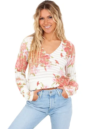 Free People Bed Of Roses Jumper in Candy Combo