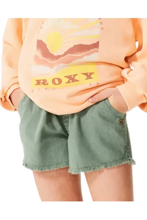 Roxy Girls Scenic Route Twill Shorts in Agave Green