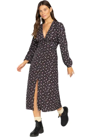 Billabong Cool Nights Dress in Black Sands