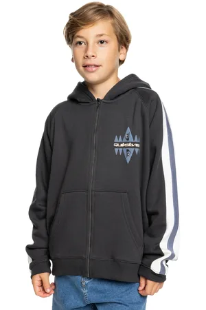 Quiksilver Boys Grayling Zip Hoodie in Tarmac