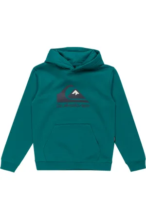 Quiksilver Boys Logo Hoodie in Teal Green