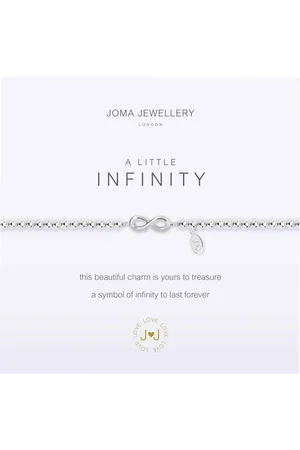 Joma Jewellery Leather Infinity Bracelet in Silver