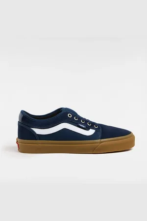 Vans Chukka Low Sidestripe Shoes in Navy & Gum