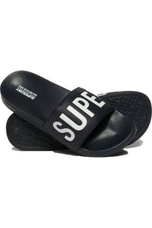 Superdry Vegan Core Pool Sliders in Deep Navy & Optic
