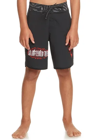 Quiksilver Boys Surfsilk Radical Scallop Boardshorts in Black