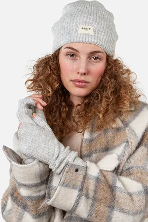 Barts Darty Fingerless Gloves in Heather Grey
