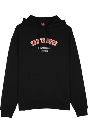 Santa Cruz Collgiate Strip Hoodie in Black