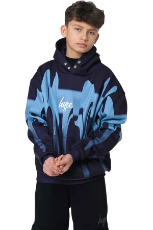 Hype Boys Blue Drips Hoodie in Multi