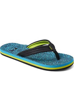Reef Boys Ahi Flip Flops in Blue Coral