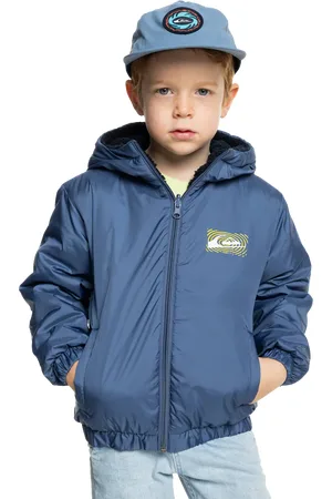 Quiksilver Boys Reversible All Seas Jacket in Vintage Indigo