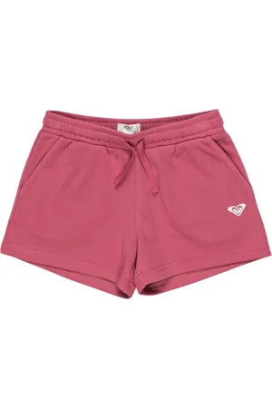 Roxy Girls Surf Feeling Terry Jogger Shorts in Heather Rose