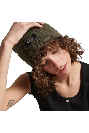 Superdry Classic Knitted Beanie in Olive Green Marl