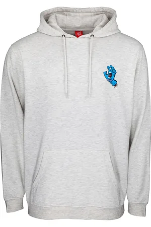 Santa Cruz Screaming Hand Chest Hoodie in Athletic Heather